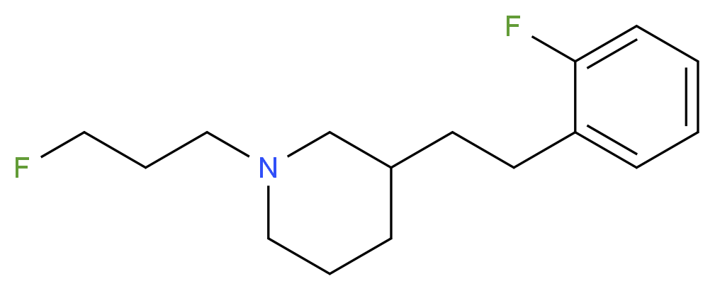 3-[2-(2-fluorophenyl)ethyl]-1-(3-fluoropropyl)piperidine_Molecular_structure_CAS_)