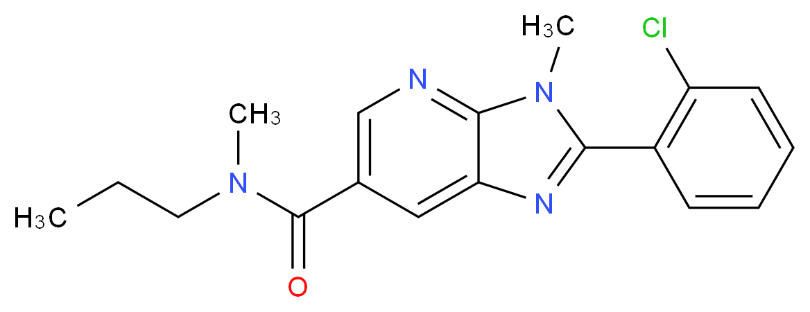 2-(2-chlorophenyl)-N,3-dimethyl-N-propyl-3H-imidazo[4,5-b]pyridine-6-carboxamide_Molecular_structure_CAS_)