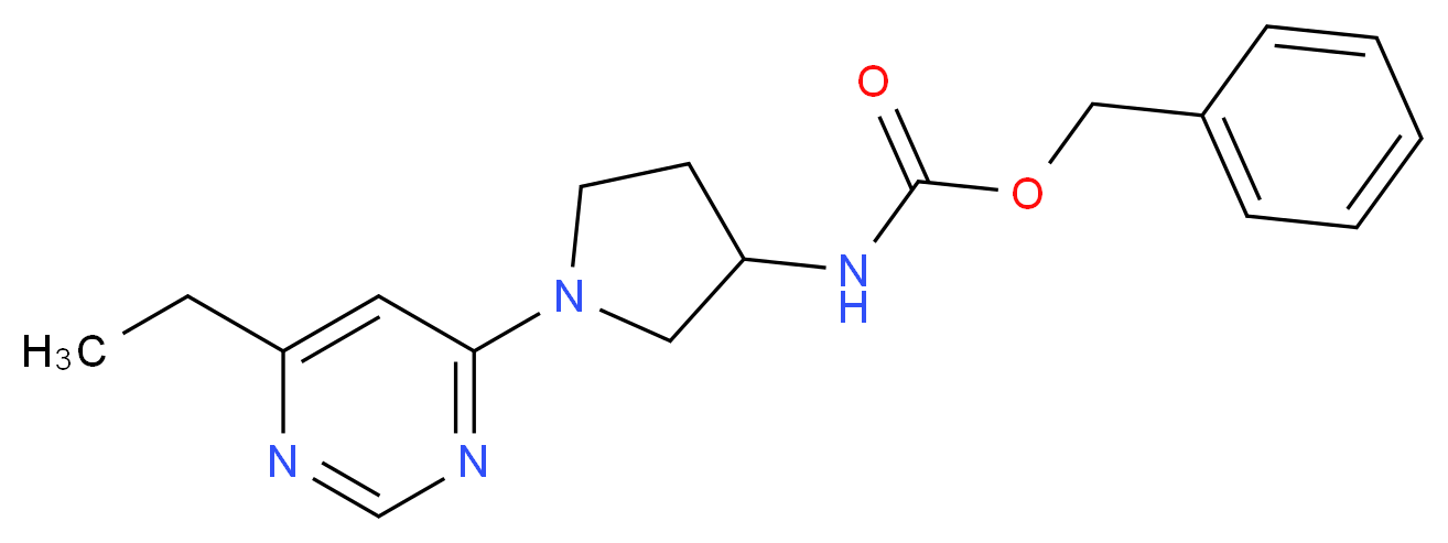 benzyl [1-(6-ethylpyrimidin-4-yl)pyrrolidin-3-yl]carbamate_Molecular_structure_CAS_)