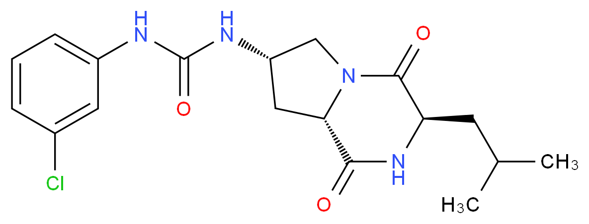 N-(3-chlorophenyl)-N'-[(3R,7S,8aS)-3-isobutyl-1,4-dioxooctahydropyrrolo[1,2-a]pyrazin-7-yl]urea_Molecular_structure_CAS_)