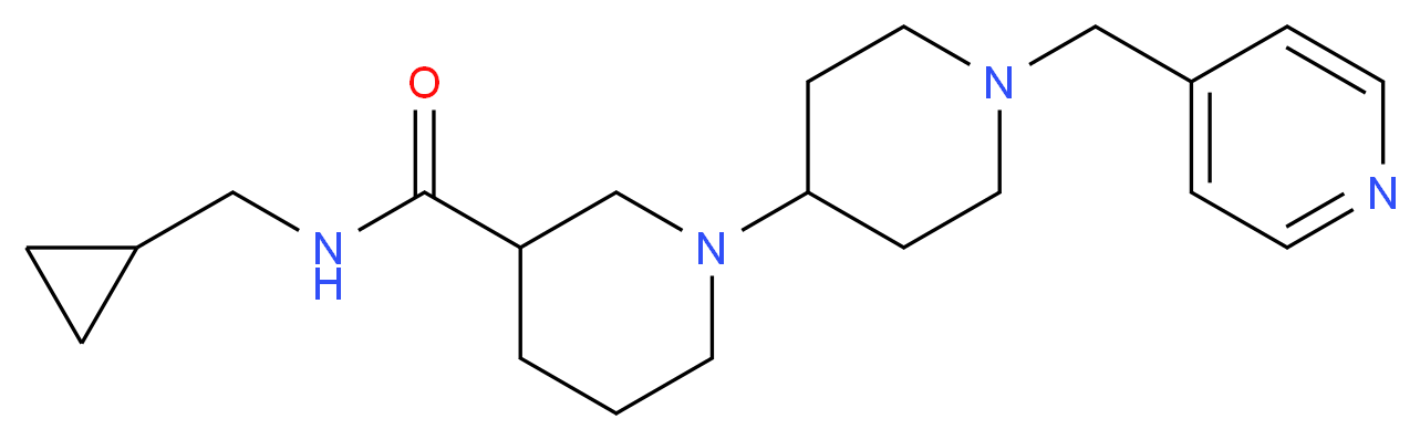 N-(cyclopropylmethyl)-1'-(4-pyridinylmethyl)-1,4'-bipiperidine-3-carboxamide_Molecular_structure_CAS_)