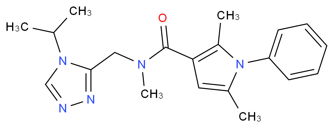 N-[(4-isopropyl-4H-1,2,4-triazol-3-yl)methyl]-N,2,5-trimethyl-1-phenyl-1H-pyrrole-3-carboxamide_Molecular_structure_CAS_)