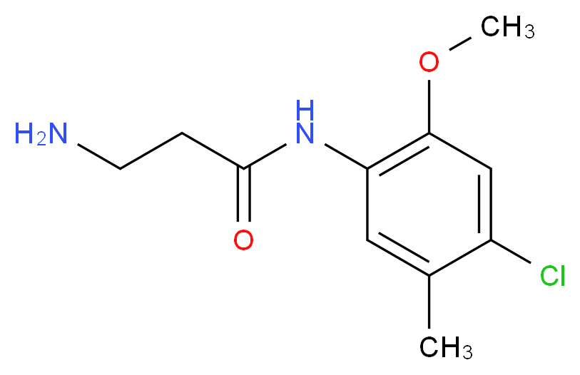 3-amino-N-(4-chloro-2-methoxy-5-methylphenyl)propanamide_Molecular_structure_CAS_)