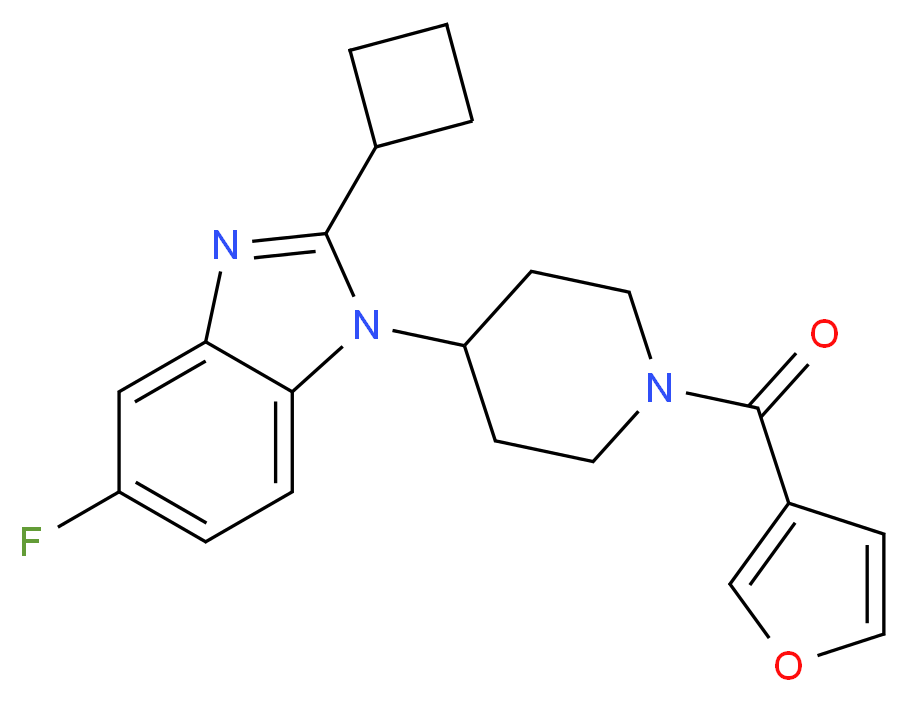 2-cyclobutyl-5-fluoro-1-[1-(3-furoyl)-4-piperidinyl]-1H-benzimidazole_Molecular_structure_CAS_)