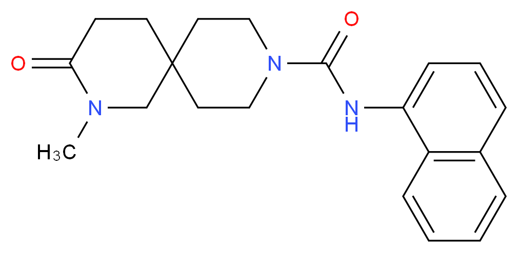 2-methyl-N-1-naphthyl-3-oxo-2,9-diazaspiro[5.5]undecane-9-carboxamide_Molecular_structure_CAS_)