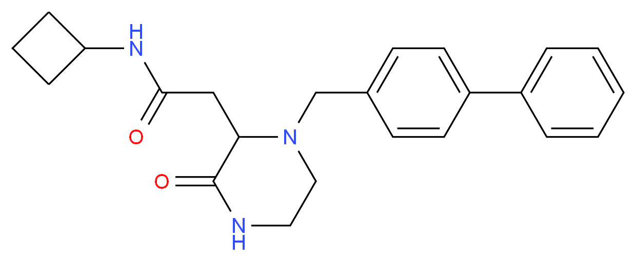 2-[1-(4-biphenylylmethyl)-3-oxo-2-piperazinyl]-N-cyclobutylacetamide_Molecular_structure_CAS_)