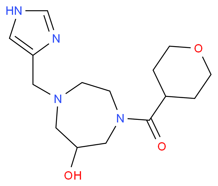 1-(1H-imidazol-4-ylmethyl)-4-(tetrahydro-2H-pyran-4-ylcarbonyl)-1,4-diazepan-6-ol_Molecular_structure_CAS_)
