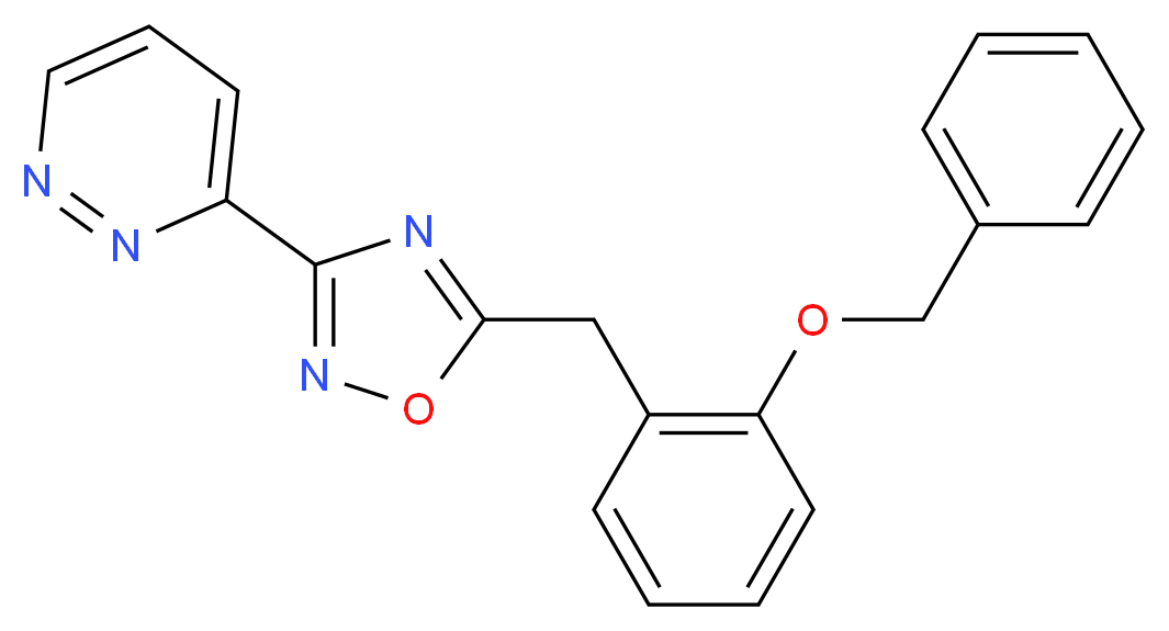 3-{5-[2-(benzyloxy)benzyl]-1,2,4-oxadiazol-3-yl}pyridazine_Molecular_structure_CAS_)