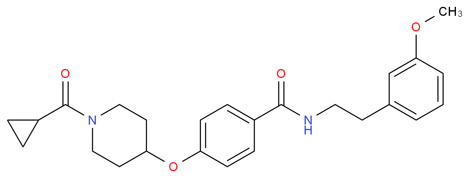 4-{[1-(cyclopropylcarbonyl)-4-piperidinyl]oxy}-N-[2-(3-methoxyphenyl)ethyl]benzamide_Molecular_structure_CAS_)