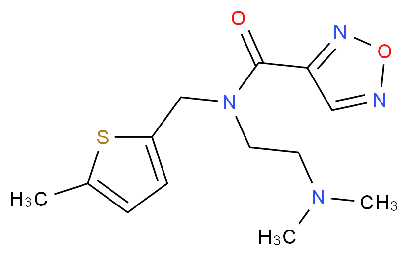 N-[2-(dimethylamino)ethyl]-N-[(5-methyl-2-thienyl)methyl]-1,2,5-oxadiazole-3-carboxamide_Molecular_structure_CAS_)