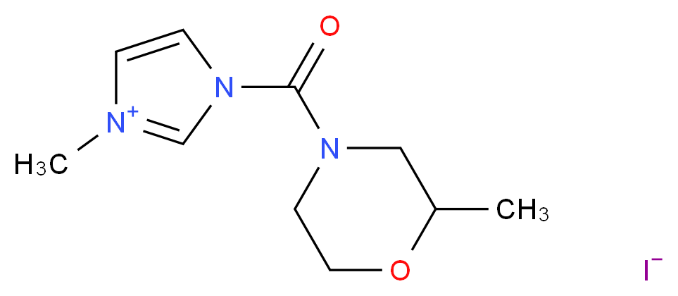 3-methyl-1-[(2-methylmorpholin-4-yl)carbonyl]-1H-imidazol-3-ium iodide_Molecular_structure_CAS_)