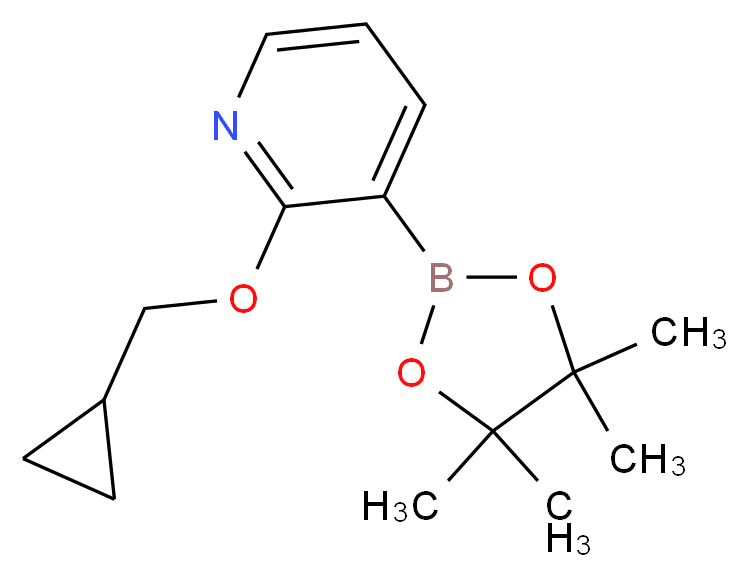 2-Cyclopropylmethoxy-3-(4,4,5,5-tetramethyl-[1,3,2]dioxaborolan-2-yl)-pyridine_Molecular_structure_CAS_848243-26-5)