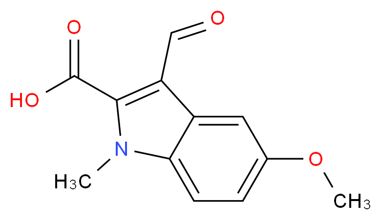 3-formyl-5-methoxy-1-methyl-1H-indole-2-carboxylic acid_Molecular_structure_CAS_)