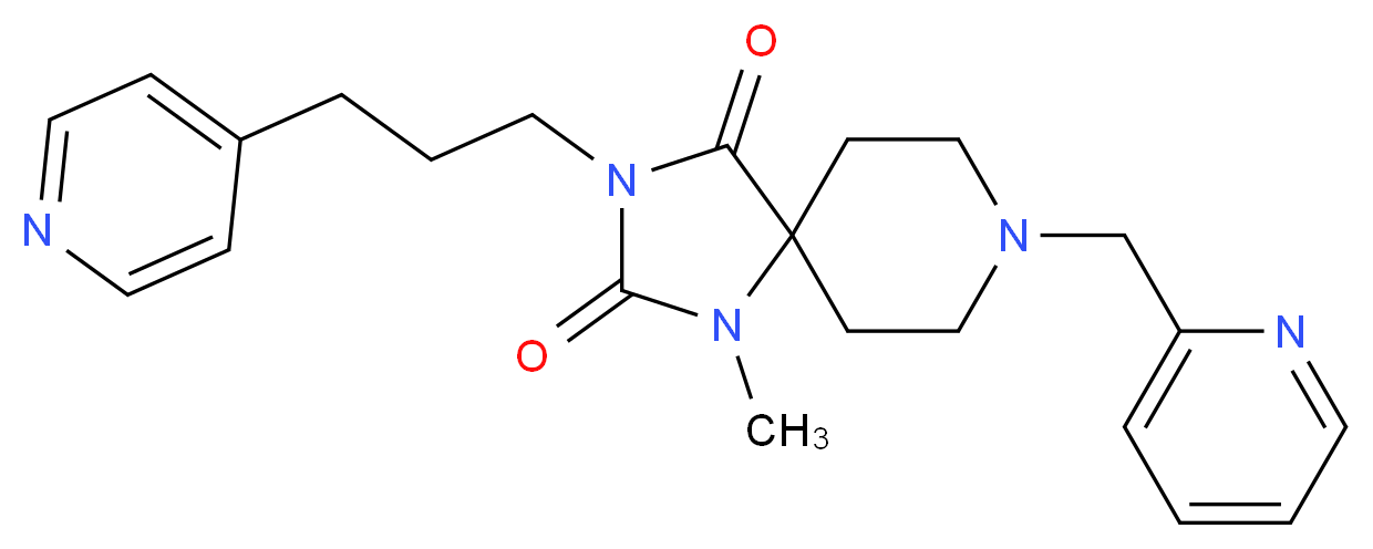 1-methyl-8-(2-pyridinylmethyl)-3-[3-(4-pyridinyl)propyl]-1,3,8-triazaspiro[4.5]decane-2,4-dione_Molecular_structure_CAS_)