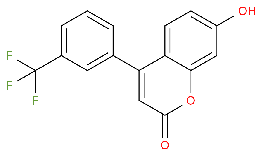 7-Hydroxy-4-[3-(trifluoromethyl)phenyl]coumarin 97%_Molecular_structure_CAS_)