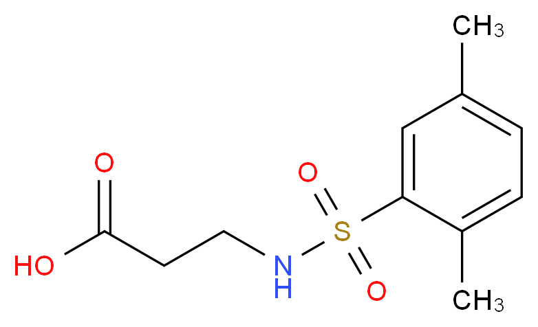 3-(2,5-Dimethyl-benzenesulfonylamino)-propionic acid_Molecular_structure_CAS_)