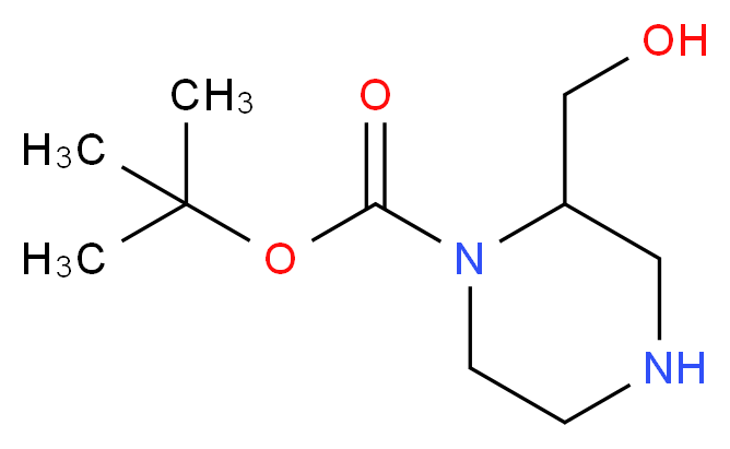 tert-Butyl 2-(hydroxyMethyl)piperazine-1-carboxylate_Molecular_structure_CAS_205434-75-9)