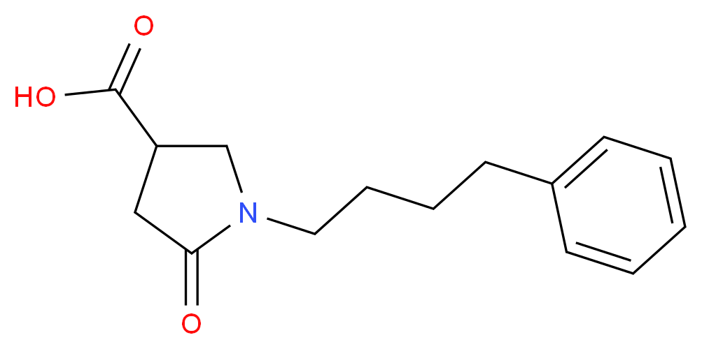 5-oxo-1-(4-phenylbutyl)pyrrolidine-3-carboxylic acid_Molecular_structure_CAS_)