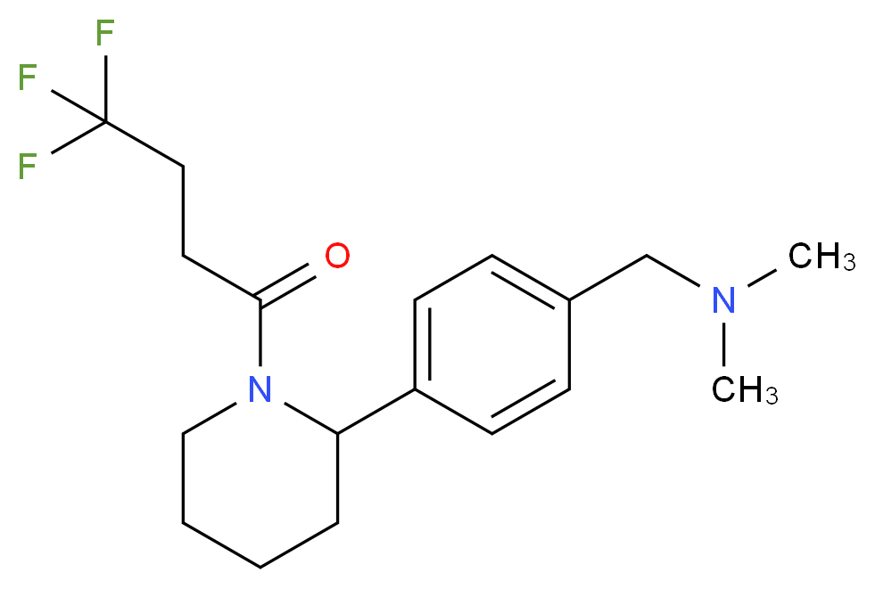 N,N-dimethyl-1-{4-[1-(4,4,4-trifluorobutanoyl)-2-piperidinyl]phenyl}methanamine_Molecular_structure_CAS_)