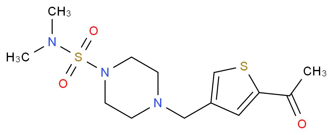 4-[(5-acetyl-3-thienyl)methyl]-N,N-dimethylpiperazine-1-sulfonamide_Molecular_structure_CAS_)