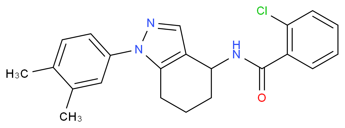 2-chloro-N-[1-(3,4-dimethylphenyl)-4,5,6,7-tetrahydro-1H-indazol-4-yl]benzamide_Molecular_structure_CAS_)
