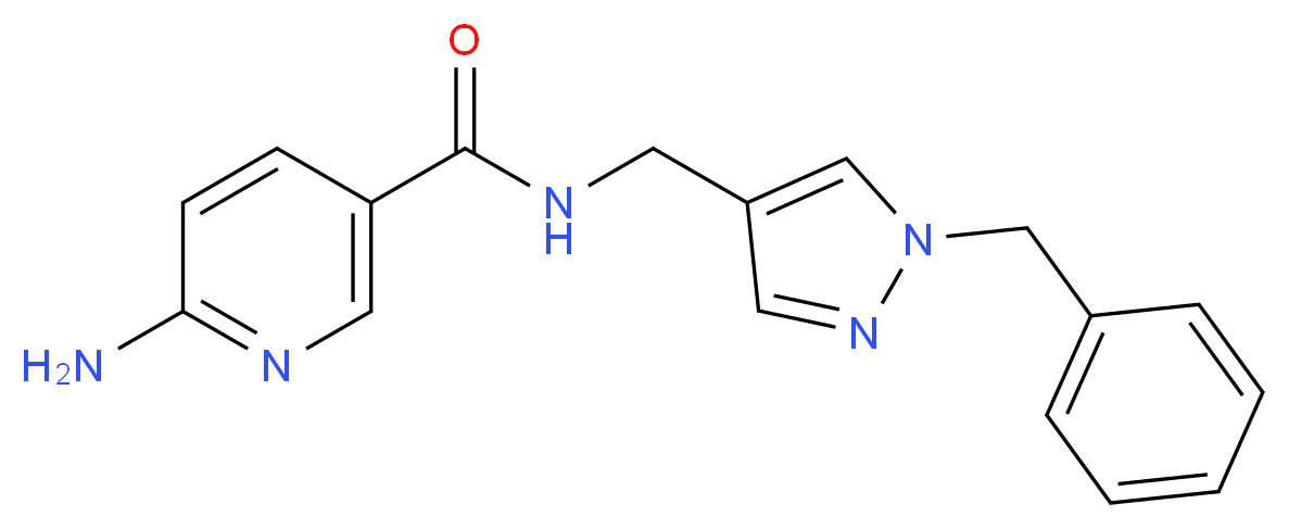 6-amino-N-[(1-benzyl-1H-pyrazol-4-yl)methyl]nicotinamide_Molecular_structure_CAS_)