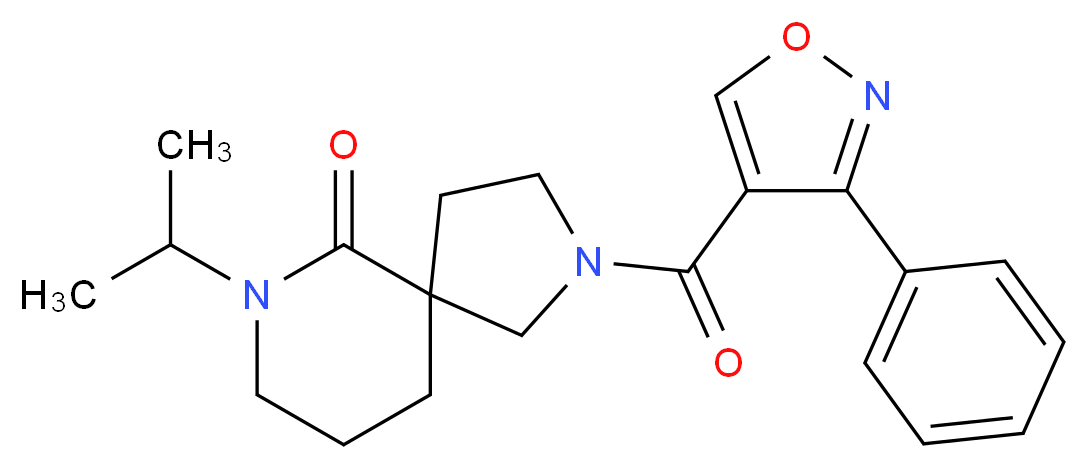 7-isopropyl-2-[(3-phenylisoxazol-4-yl)carbonyl]-2,7-diazaspiro[4.5]decan-6-one_Molecular_structure_CAS_)