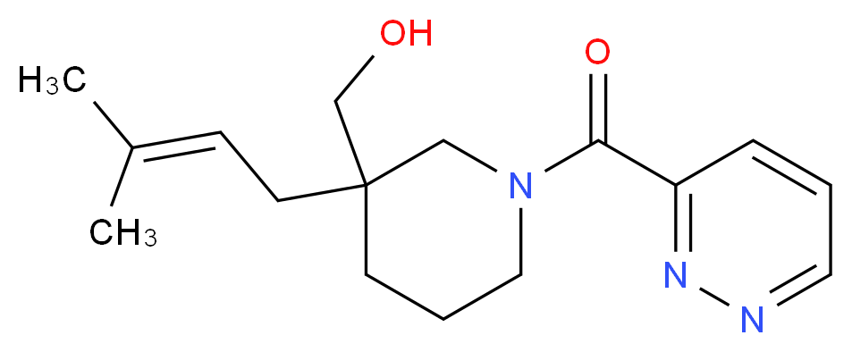 [3-(3-methyl-2-buten-1-yl)-1-(3-pyridazinylcarbonyl)-3-piperidinyl]methanol_Molecular_structure_CAS_)