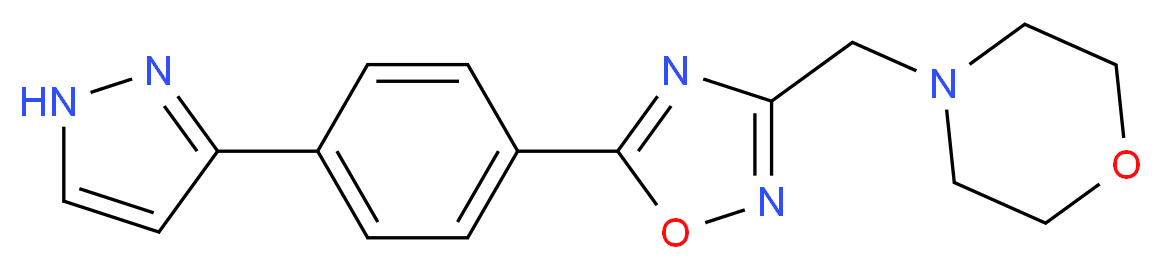 4-({5-[4-(1H-pyrazol-3-yl)phenyl]-1,2,4-oxadiazol-3-yl}methyl)morpholine_Molecular_structure_CAS_)