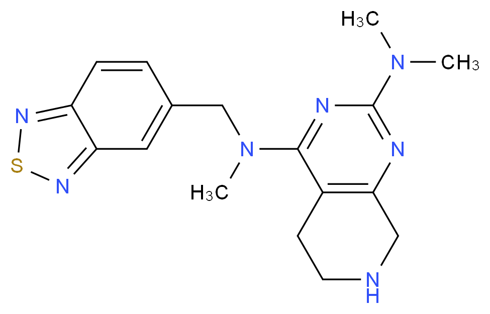 N~4~-(2,1,3-benzothiadiazol-5-ylmethyl)-N~2~,N~2~,N~4~-trimethyl-5,6,7,8-tetrahydropyrido[3,4-d]pyrimidine-2,4-diamine_Molecular_structure_CAS_)