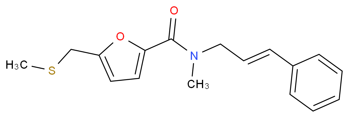 N-methyl-5-[(methylthio)methyl]-N-[(2E)-3-phenylprop-2-en-1-yl]-2-furamide_Molecular_structure_CAS_)