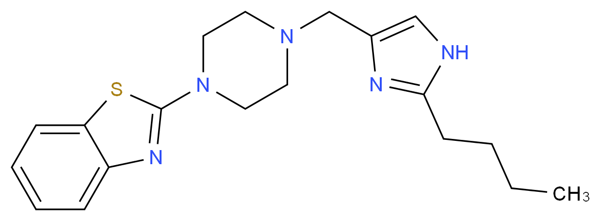 2-{4-[(2-butyl-1H-imidazol-4-yl)methyl]-1-piperazinyl}-1,3-benzothiazole_Molecular_structure_CAS_)