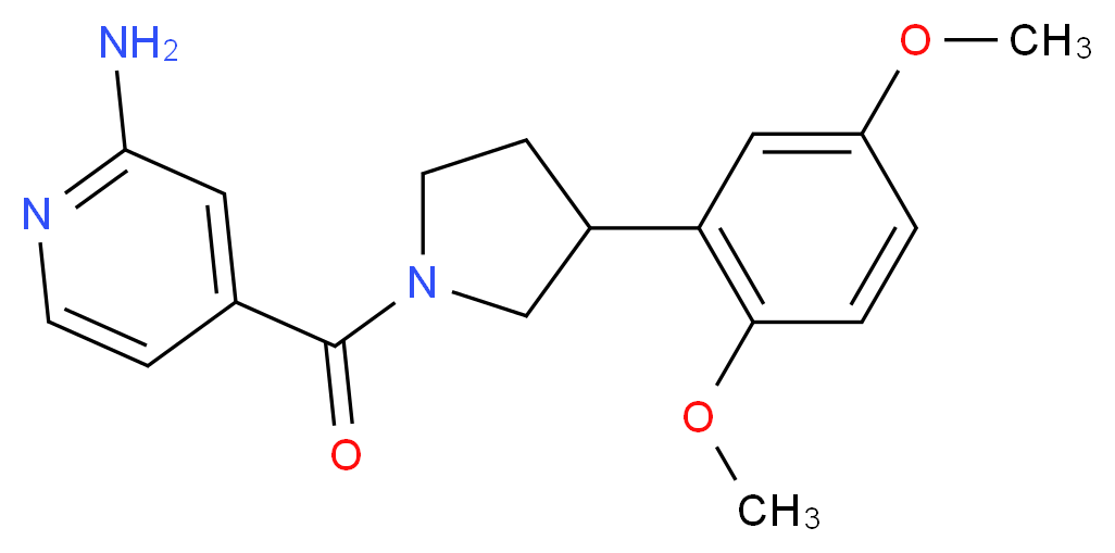 4-{[3-(2,5-dimethoxyphenyl)-1-pyrrolidinyl]carbonyl}-2-pyridinamine_Molecular_structure_CAS_)