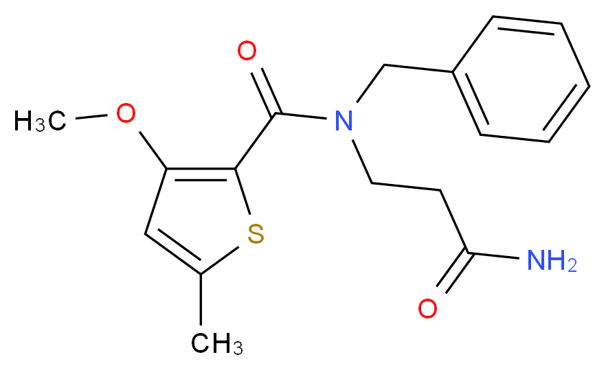 N-(3-amino-3-oxopropyl)-N-benzyl-3-methoxy-5-methylthiophene-2-carboxamide (non-preferred name)_Molecular_structure_CAS_)
