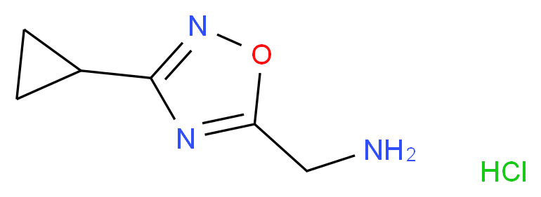 1-(3-Cyclopropyl-1,2,4-oxadiazol-5-yl)methanamine hydrochloride_Molecular_structure_CAS_)