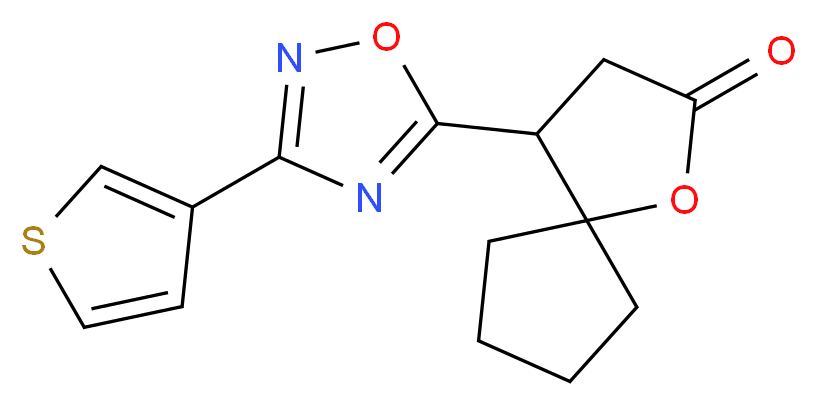 4-[3-(3-thienyl)-1,2,4-oxadiazol-5-yl]-1-oxaspiro[4.4]nonan-2-one_Molecular_structure_CAS_)