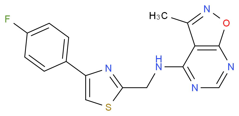 N-{[4-(4-fluorophenyl)-1,3-thiazol-2-yl]methyl}-3-methylisoxazolo[5,4-d]pyrimidin-4-amine_Molecular_structure_CAS_)