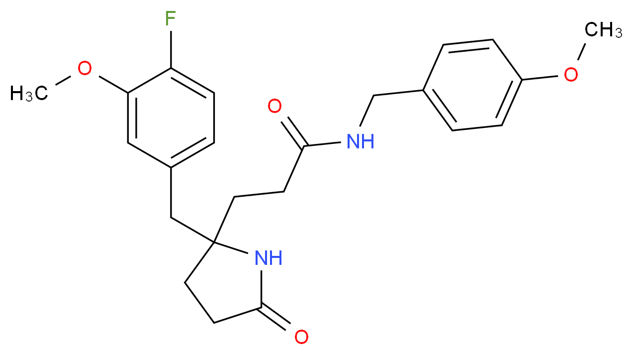 3-[2-(4-fluoro-3-methoxybenzyl)-5-oxo-2-pyrrolidinyl]-N-(4-methoxybenzyl)propanamide_Molecular_structure_CAS_)