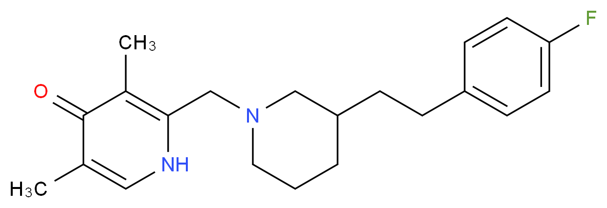 2-({3-[2-(4-fluorophenyl)ethyl]-1-piperidinyl}methyl)-3,5-dimethyl-4(1H)-pyridinone_Molecular_structure_CAS_)