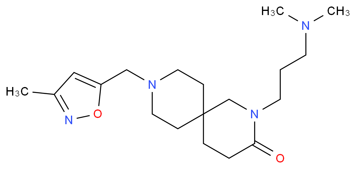 2-[3-(dimethylamino)propyl]-9-[(3-methylisoxazol-5-yl)methyl]-2,9-diazaspiro[5.5]undecan-3-one_Molecular_structure_CAS_)
