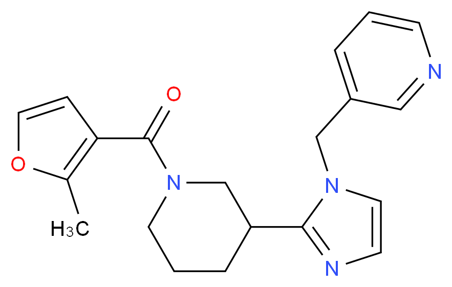 3-({2-[1-(2-methyl-3-furoyl)piperidin-3-yl]-1H-imidazol-1-yl}methyl)pyridine_Molecular_structure_CAS_)