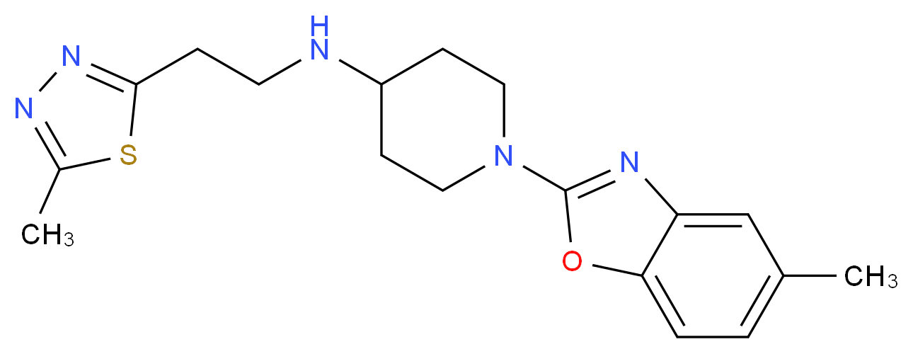 1-(5-methyl-1,3-benzoxazol-2-yl)-N-[2-(5-methyl-1,3,4-thiadiazol-2-yl)ethyl]piperidin-4-amine_Molecular_structure_CAS_)