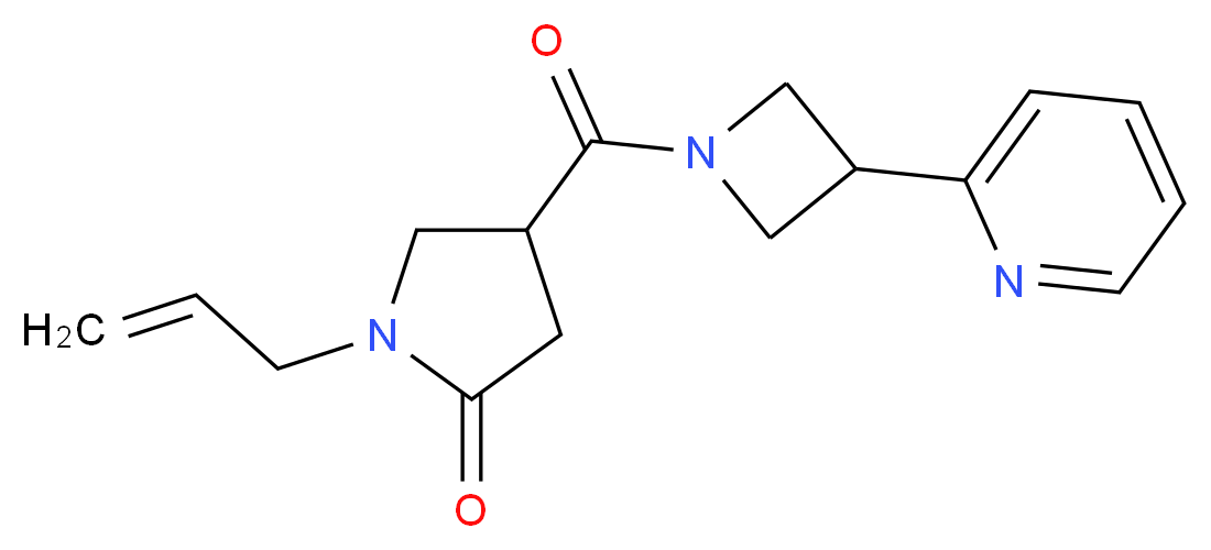 1-allyl-4-{[3-(2-pyridinyl)-1-azetidinyl]carbonyl}-2-pyrrolidinone_Molecular_structure_CAS_)