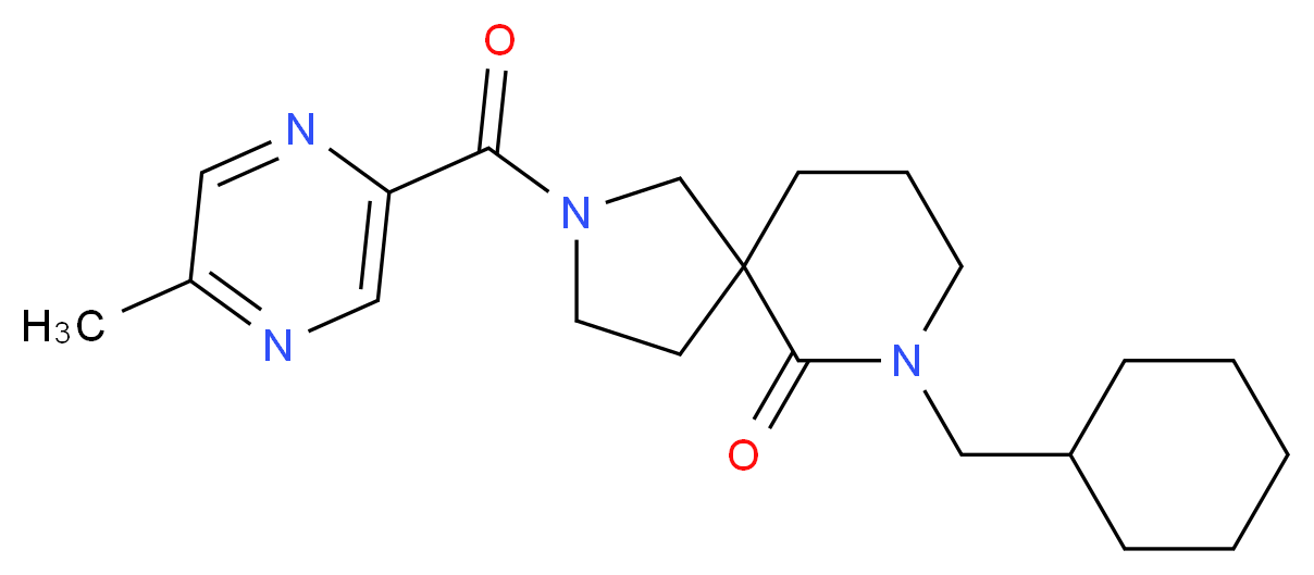 7-(cyclohexylmethyl)-2-[(5-methyl-2-pyrazinyl)carbonyl]-2,7-diazaspiro[4.5]decan-6-one_Molecular_structure_CAS_)