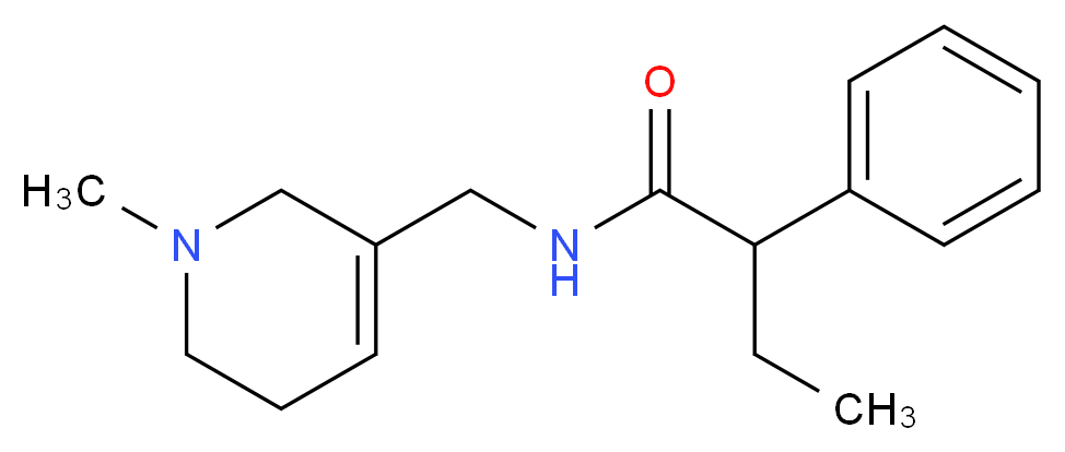 N-[(1-methyl-1,2,5,6-tetrahydropyridin-3-yl)methyl]-2-phenylbutanamide_Molecular_structure_CAS_)