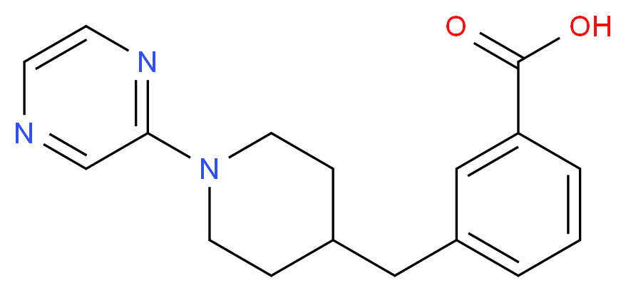 3-{[1-(2-pyrazinyl)-4-piperidinyl]methyl}benzoic acid_Molecular_structure_CAS_)