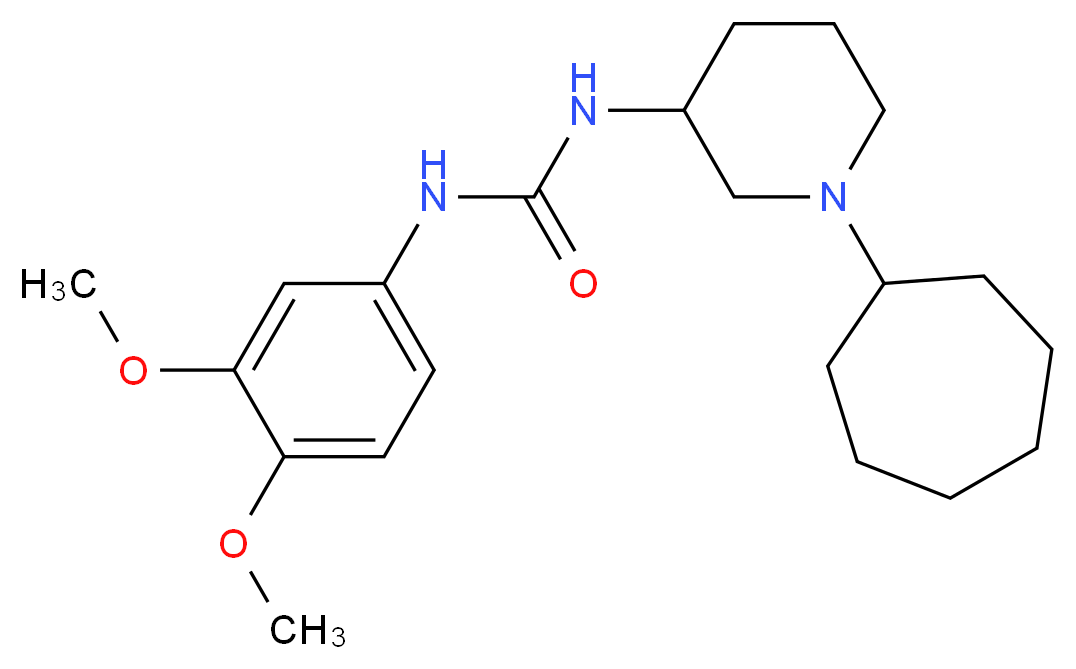 N-(1-cycloheptyl-3-piperidinyl)-N'-(3,4-dimethoxyphenyl)urea_Molecular_structure_CAS_)