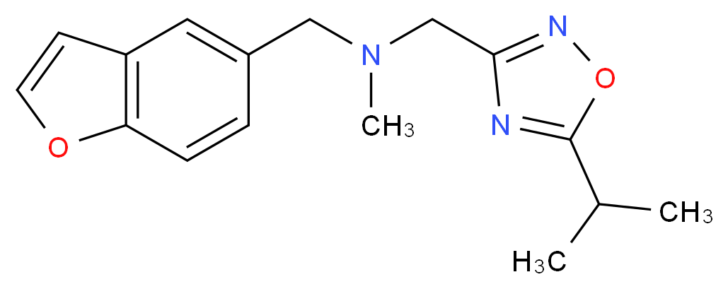(1-benzofuran-5-ylmethyl)[(5-isopropyl-1,2,4-oxadiazol-3-yl)methyl]methylamine_Molecular_structure_CAS_)