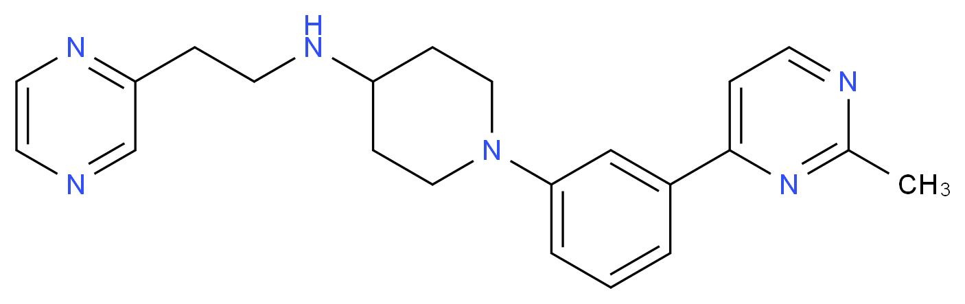 1-[3-(2-methyl-4-pyrimidinyl)phenyl]-N-[2-(2-pyrazinyl)ethyl]-4-piperidinamine_Molecular_structure_CAS_)