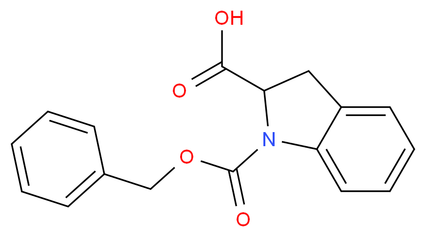 1-[(benzyloxy)carbonyl]-2,3-dihydro-1H-indole-2-carboxylic acid_Molecular_structure_CAS_)